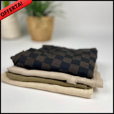 scampoli tessuti e stoffe per abbigliamento patchwork resti ecologici beige
