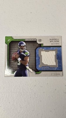 2012 Russell Wilson Topps Strata /296 #RRRW Materials Relic Rookie Jersey Patch