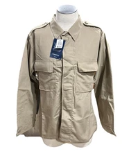 Propper Mens Tatical Shirt Medium Brown Long Sleeves Safari Button BDU Coat