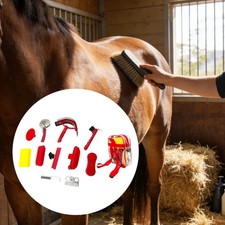 11-teiliges Pferde-Putzset mit professionellem Schweißabstreifer –
