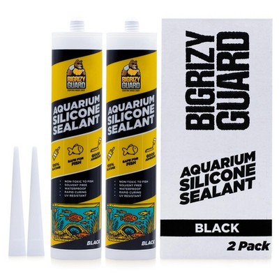 Aquarium Silicone Sealant Black 2x10.14 Fl oz 2 Pack Aquarium Safe Waterproof