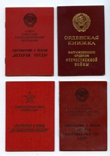 Soviet ARMY Awards Medals DOCUMENTS LOT 1960s-1980s