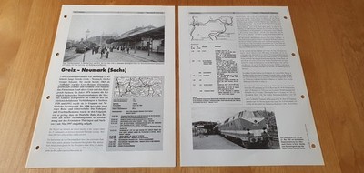 Neben- und Schmalspurbahnen - Sachsen /Greiz - Neumark - 8 Seiten