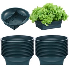 24 Pack Green 6.3 Inch Round Floral Foam Bowls Arrangement Container DIY