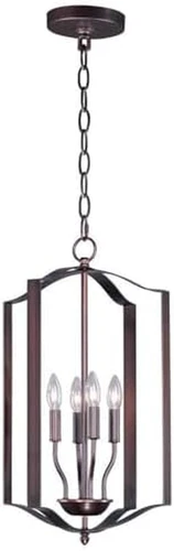 Elegant Four Light Pendant - 15" Wide, Oil Rubbed Bronze Finish - Picture 4 of 4