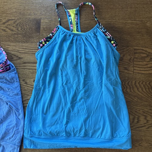 Lot Of 4 Ivivva Double Dutch Sz 12 14 Tank Layered Top Bra Activewear - Picture 9 of 11