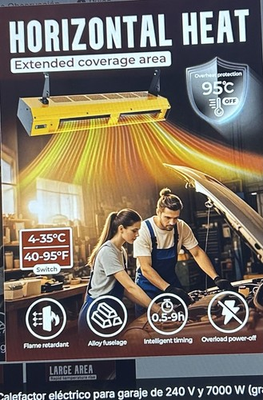 #ad 7000 Watt Indoor Graphene Electric Heater Ceiling Mount Hardwired Shop Heater $200.00