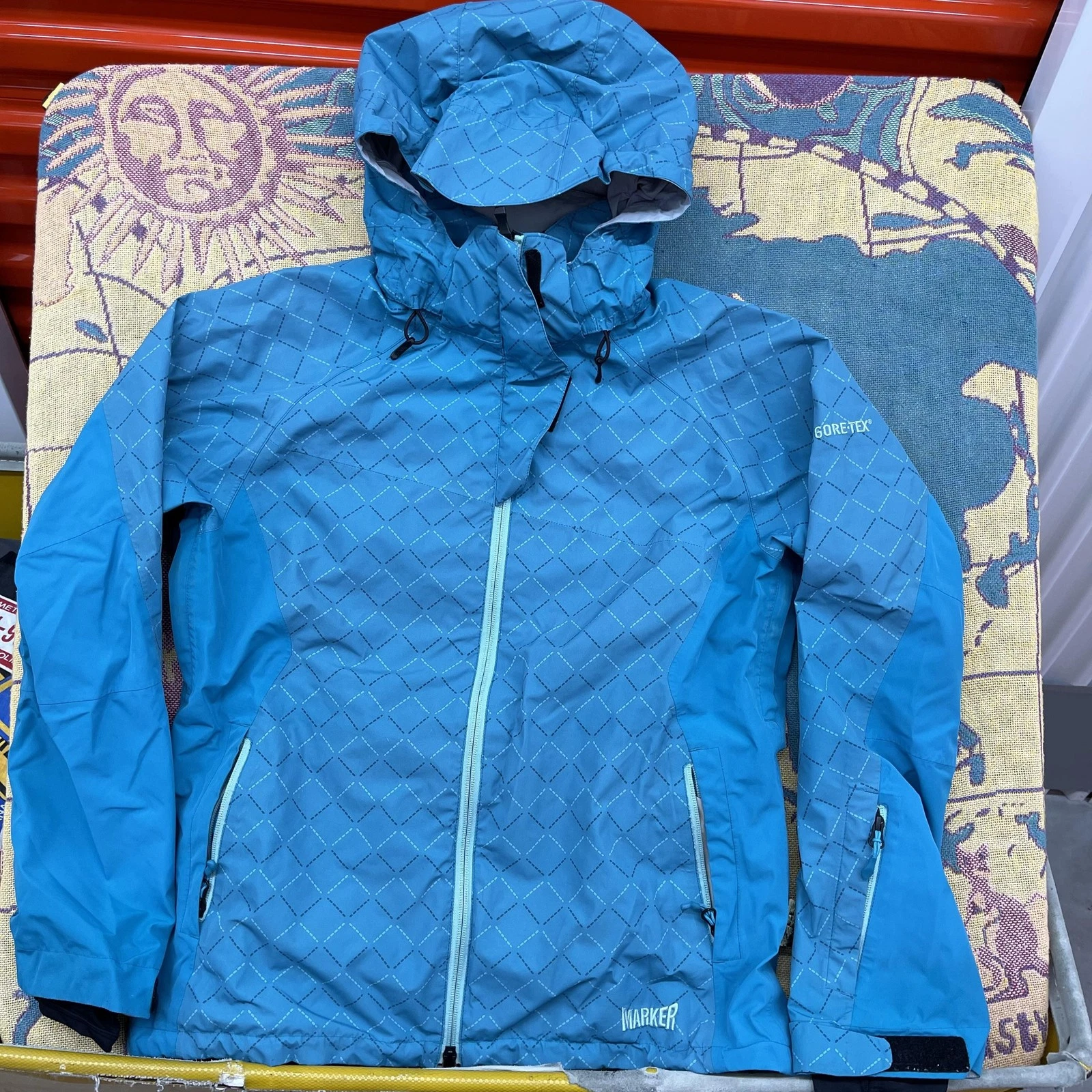 Marker Ski Jacket Womens 10 Blue GORE-TEX Hooded Waterproof Snow Shell Coat
Opens in a new window or
