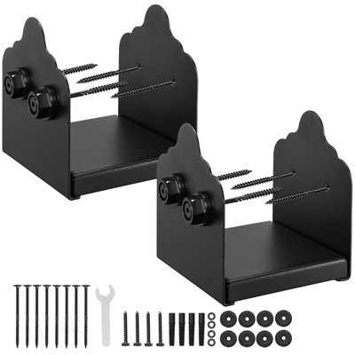 VEVOR 2 Pack 6x6 Post Base Brackets Wood Fence Post Anchor Inner Size 5.9x5.55
