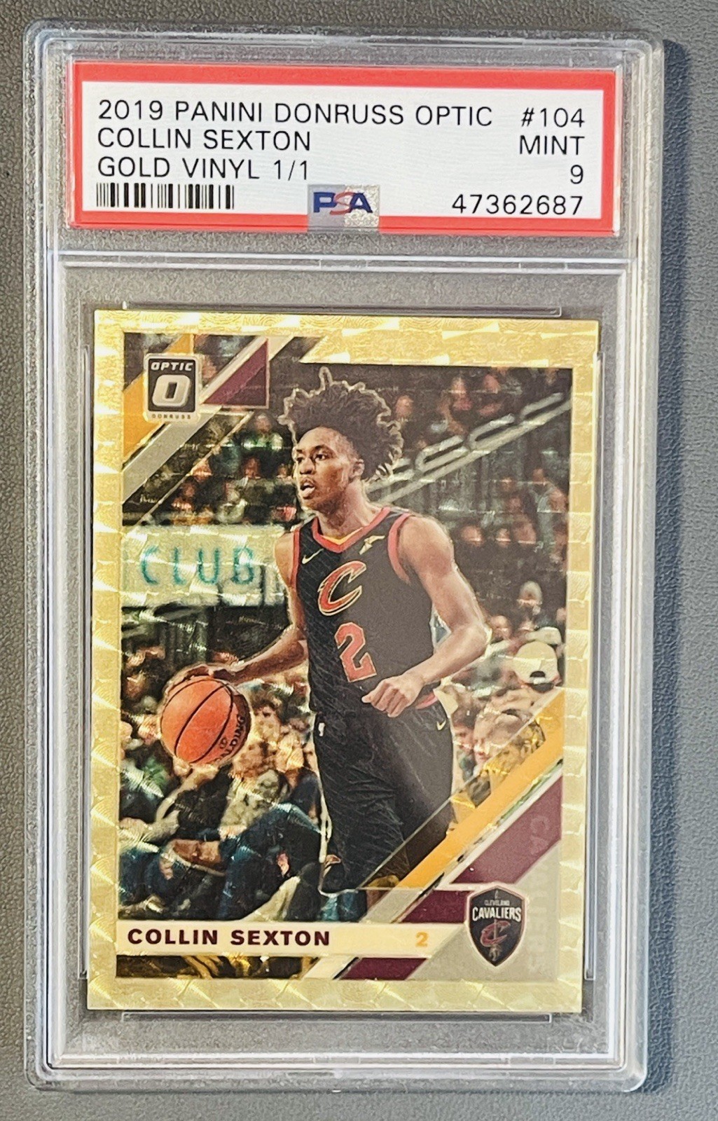 2019 Panini PANINI DONRUSS OPTIC GOLD VINYL 1/1 #104 Collin Sexton front