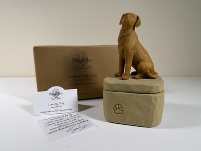 Willow Tree Love My Dog (golden) Andenkenbox - Neu im Karton Susan Lordi DEMDACO