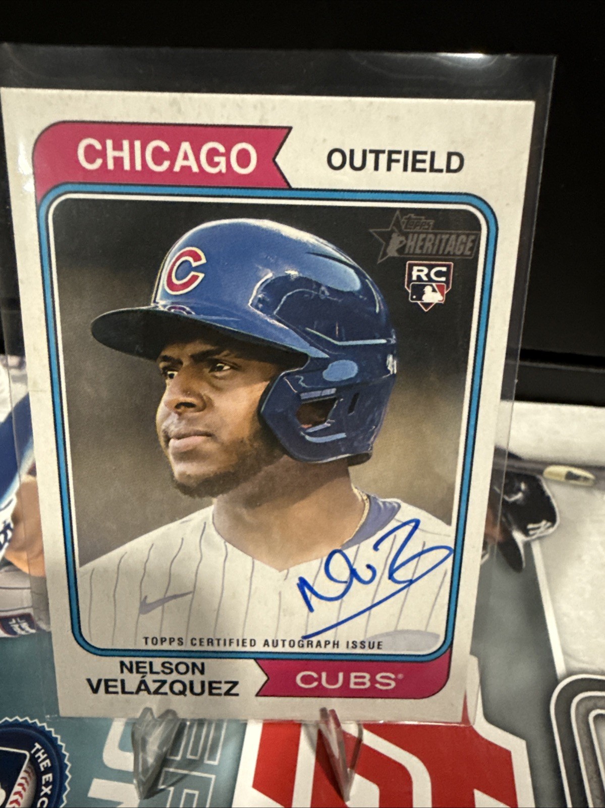 2023 Topps Heritage - Real One Autographs Nelson Velazquez #ROA-NV (AU, RC)