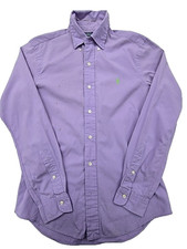 Polo Purple Slim Fit Long Sleeve Button Down Shirt S Cotton 1 2 5 