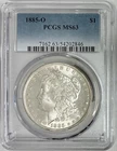 1885-O Morgan Silver Dollar, PCGS MS-63, Blast White!
