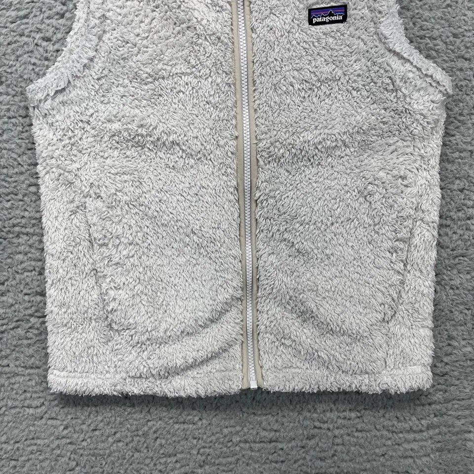 Patagonia Los Gatos Fleece Vest Youth XL 14 Gray Sherpa Zip Pockets STY65490 - Image 4 of 4