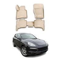 Omac Gummimatten FußMatten FüR Porsche Cayenne 2010-2016 TPE Automatten Beige 4X