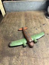 Vintage Old Rare Airplane Air Plane Bomber Pressed Steel Tin Metal Toy USA