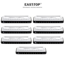 EASTTOP MAXWELL ST Blues Harmonica set of 7 10 Holes Blues Harp Mouth Organ Lot