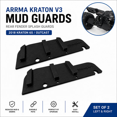 Arrma Kraton V3 Schutzbleche, Heckfender Spritzschutz, 2018 Kraton 6S / Outcast 