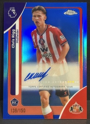 サンダーランド クリス リグ　ホーム　プレミアリーグ 2026 Topps Chrome Premier League Sunderland RC Chris Rigg Auto