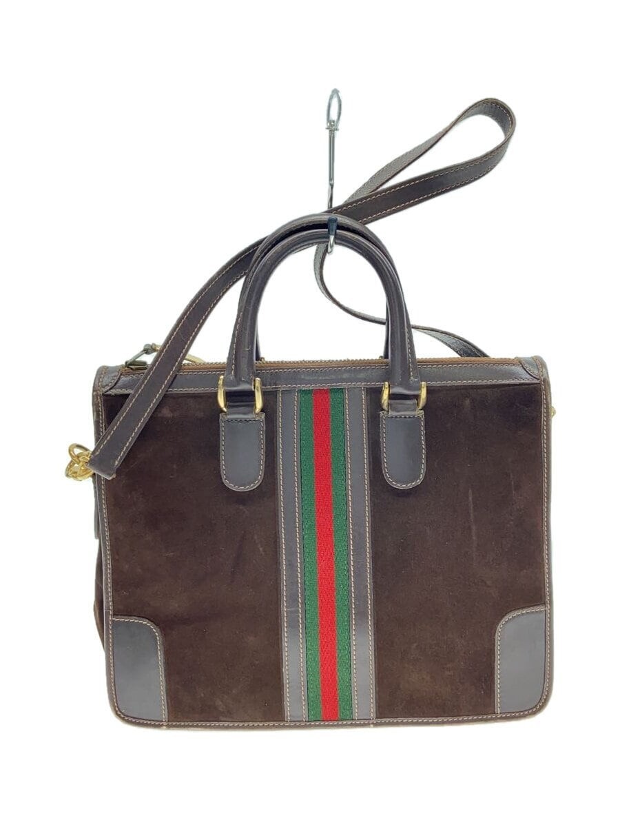 GUCCI Brown Leather Shoulder Bag