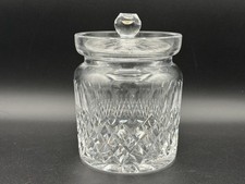 Vintage Waterford Crystal Colleen Biscuit Cookie Barrel Jar with Lid -Excellent