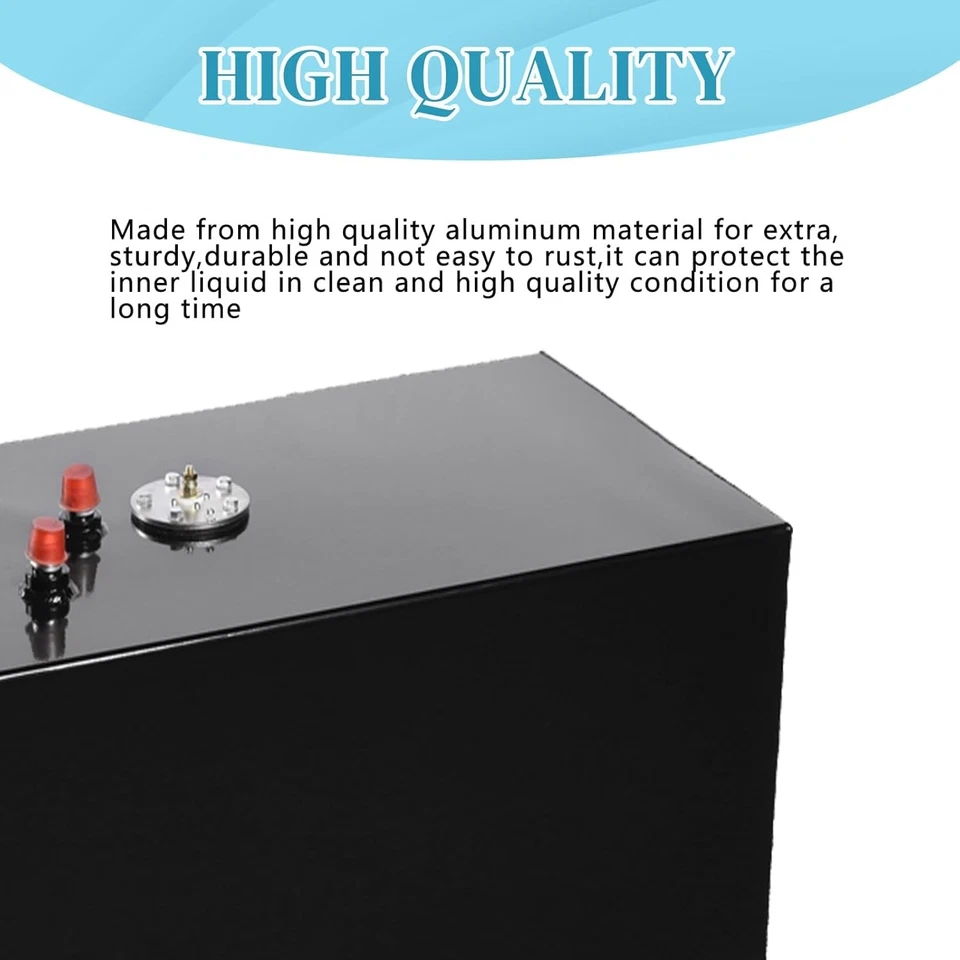 Kit de tanque de gasolina de aluminio de pila de combustible de 15 galones universal 57L pulido carreras Foto 3 de 4