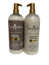 Shea Moisture 100% Virgin Coconut Oil with Rosemary Shampoo & Conditioner 34 oz