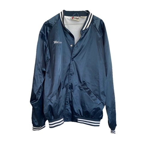 Cardinal Brand grüne Bomberjacke Nylon Satin Herren Größe XL Made in USA