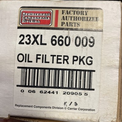 Carrier 23XL 660 009 Oil Filter Pkg