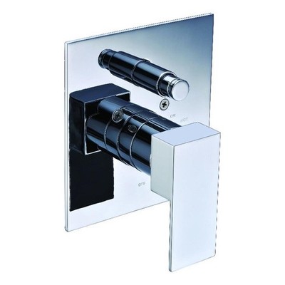 ALFI brand AB6801-PC Chrome Square Pressure Balanced Shower Mixer with Diverter