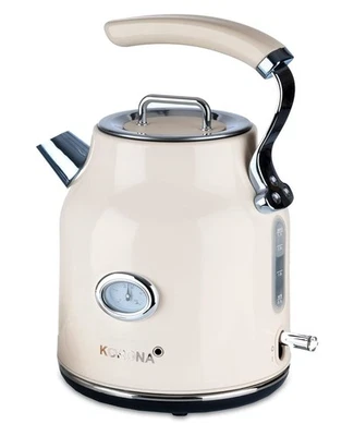 KORONA Wasserkocher 20666 Retro Design 1,7L 2200 Watt Kalkfilter creme NEU