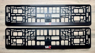 X2 VXR Vauxhall (Opel) Auto schwarz Nummernschild Rahmen Einfassung Halter UV-Druck