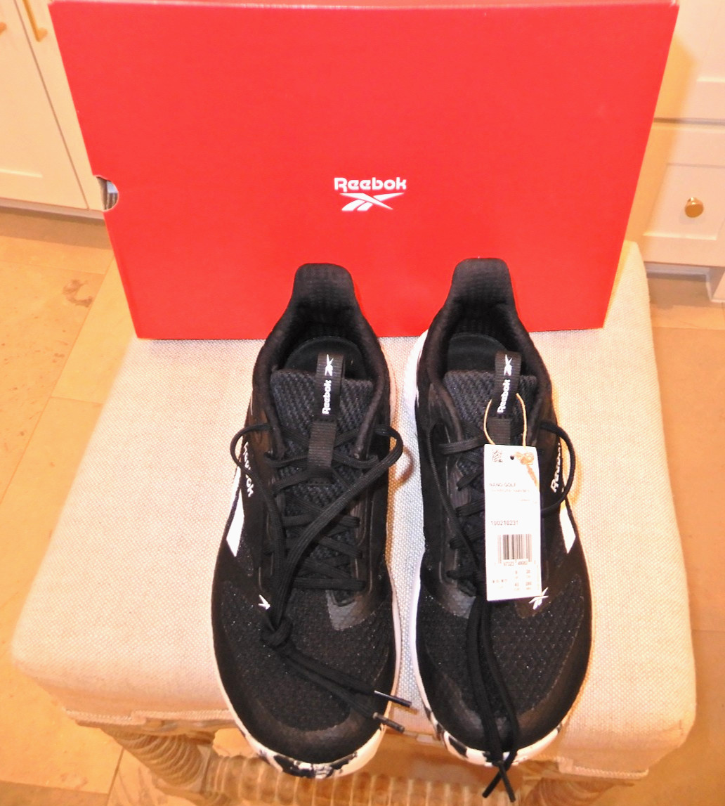 REEBOK NANO GOLF X1 MENS GOLF SHOES SIZE 10 BLACK/WHITE WITH BOX Model 100210231 thumbnail 2