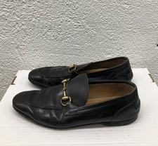 GUCCI Jordaan Brixton Horsebit Leather Loafers Black UK 7.5 US 8.5 H418