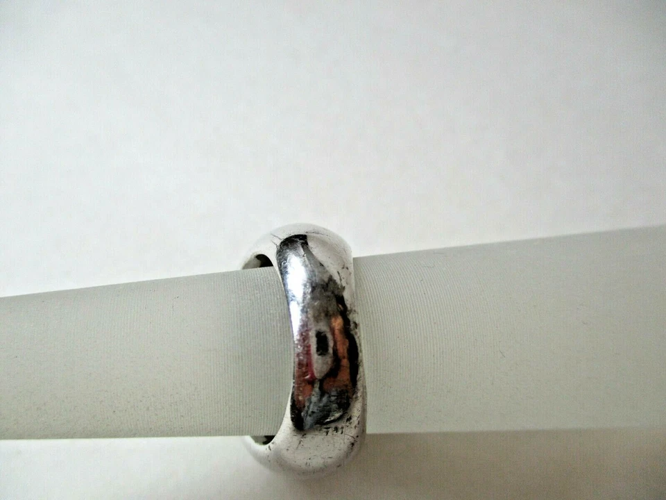 Argento 925 sterling anello con perla nera e strass g 24 - Immagine 4 di 4