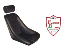 SEDILE NERO PELLE E VELLUTO MODELLO FUSINA FIAT 500 600 126 A112 