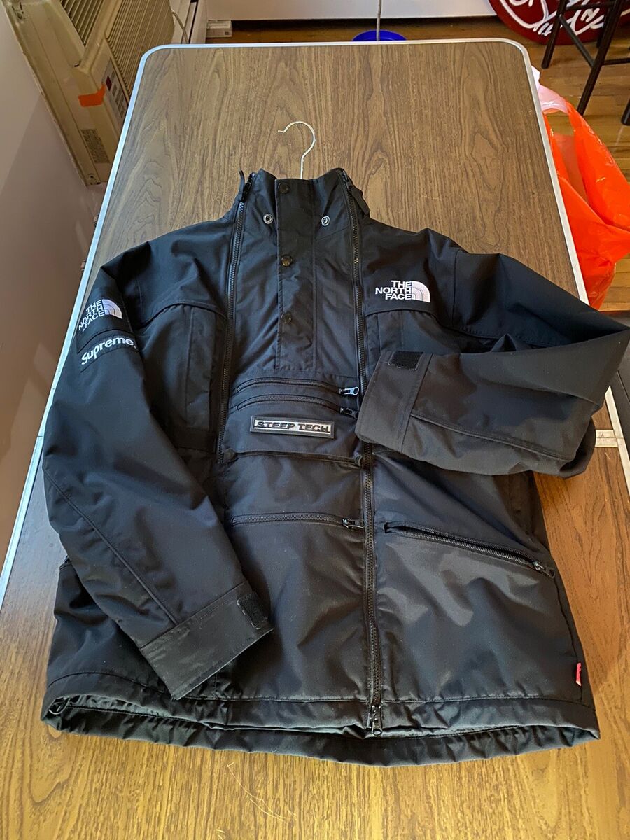 Supreme x The North Face Steep Tech Jacket Black BOGO Box Logo Sz L SS16