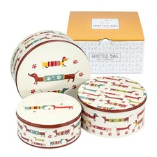 Cake Storage Tins Set of 3 Airtight - Cupcake Biscuit Tin Storage Box
