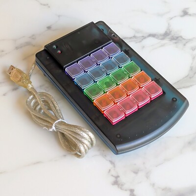 Semi-Transparent PI Engineering X-Keys 20 Key Programmable Wired USB Keyboard