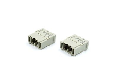 2x Harting Han ES 5 MOD-STI-ES 16A Stifteinsatz 09140052616