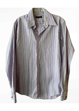 Ted Baker Button Down Purple pinstripes shirt Size 3 Medium