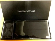 New Black 100% SILK Bow Tie and Cummerbund Set tuxedo Gift Boxed