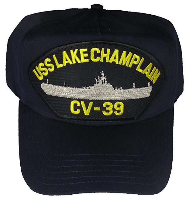 USS LAKE CHAMPLAIN CV-39 HAT USN NAVY SHIP ESSEX CLASS AIRCRAFT CARRIER CHAMP