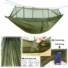 660lbs Portable Double Person Camping Hammock Tent with Mosquito Net Hanging Bed