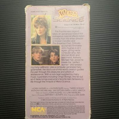 Weird Science (VHS, 1986) Kelly LeBrock, Anthony Michael Hall, MCA