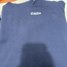 Kappa Sweatshirt Adult Large Blue Hoodie Pullover Sweater Heavy