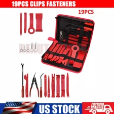 19pcs Trim Removal Tool Set Hand Tools Pry Bar Panel Door Interior Clip Kit