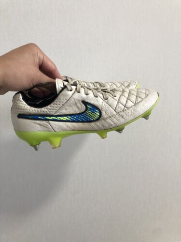 Nike Tiempo Legend White Leather Football  Boots Cleats US8 UK7 EUR41 Soccer - Afbeelding 1 van 14