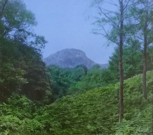 Ben A'am from Distance, Scotland, Lady of the Lake, Magic Lantern Glass Slide - Afbeelding 1 van 8